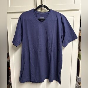 Denim and Company Navy Oversized V-neck Tee Shirt Sz. L  New